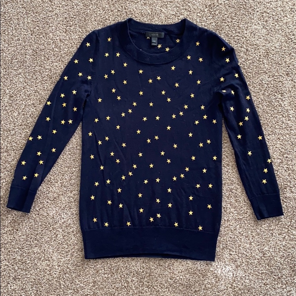 J.Crew tippi sweater in embroidered stars